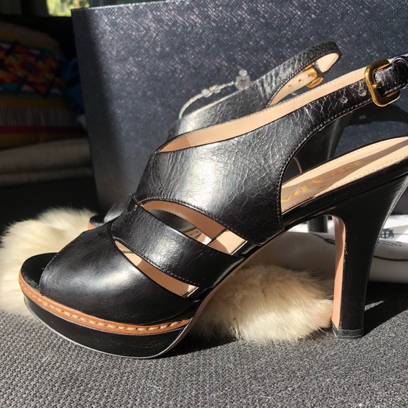 Prada Calzature Donna High Heel Sandals 36.5 - Picture 2 of 8